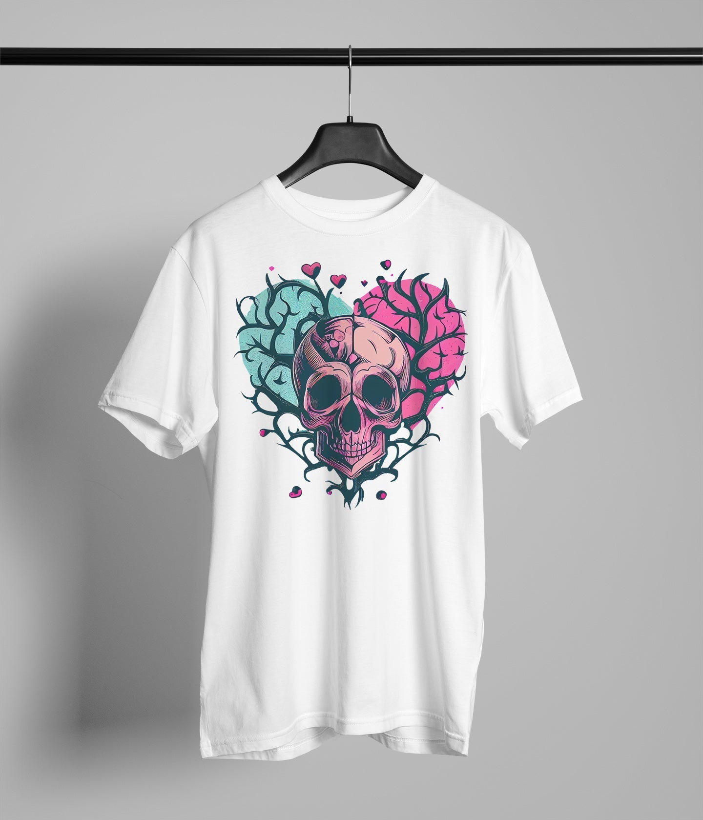 Dual Heart Skull