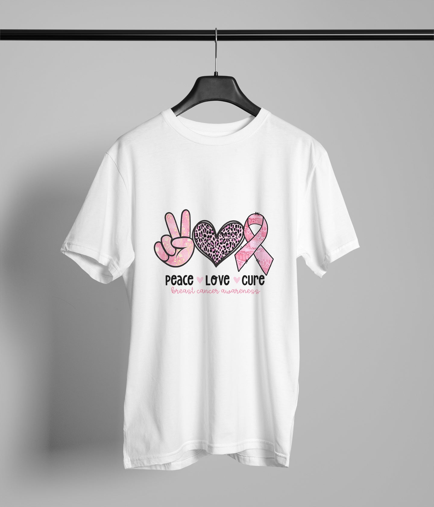 Peace Love Cure Breat cancer awareness