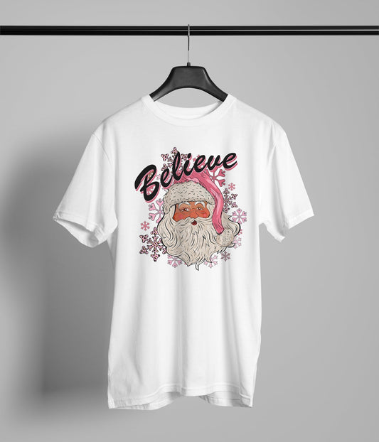Believe Santa Pink
