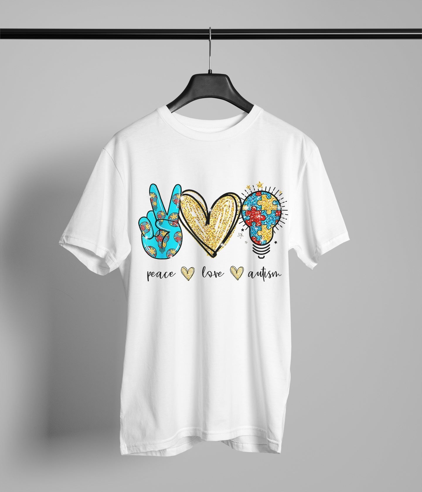 Peace Love Autism (Yellow)