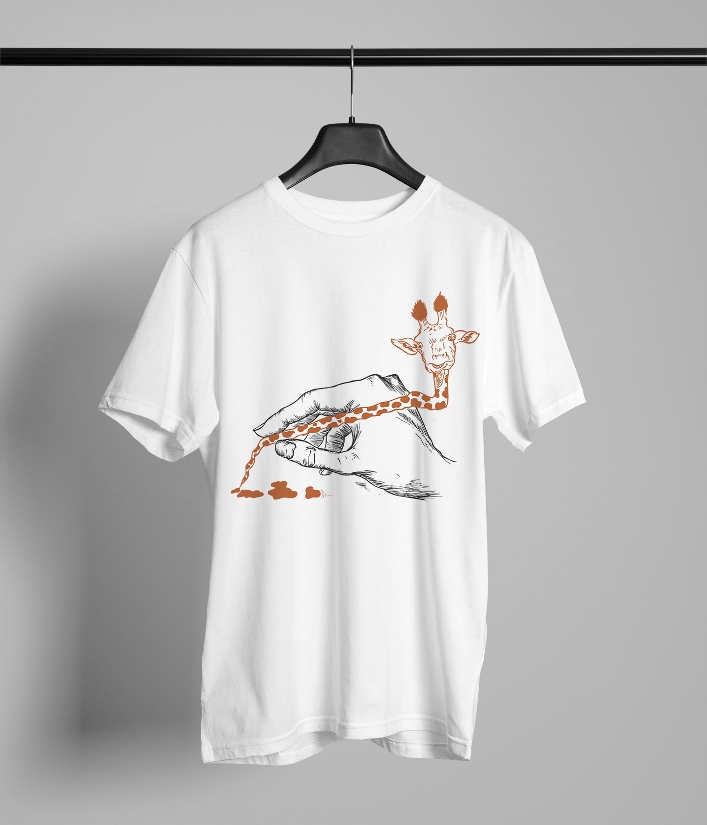 Giraffe With Hand