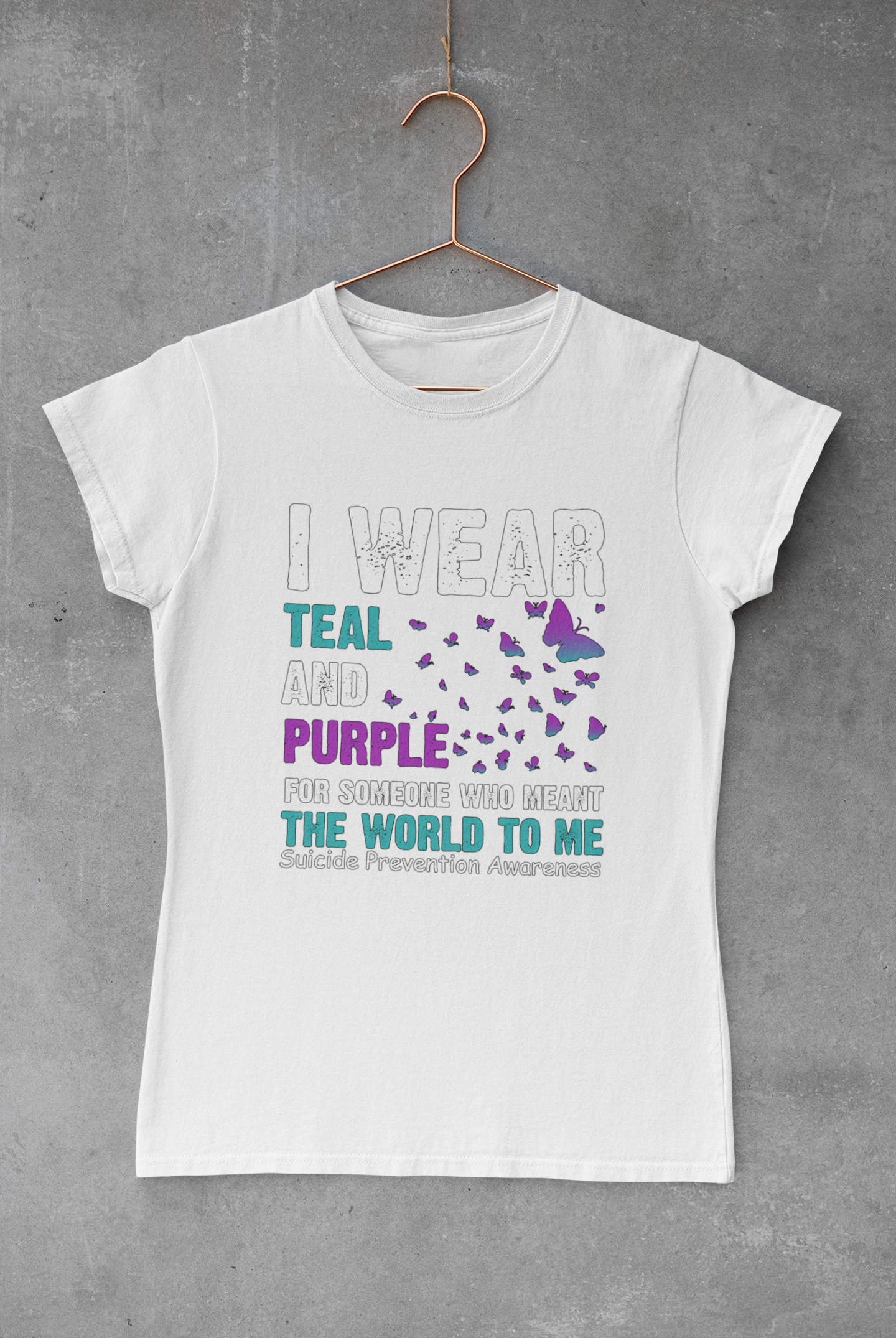 I Wear Teal and Purple Transfer