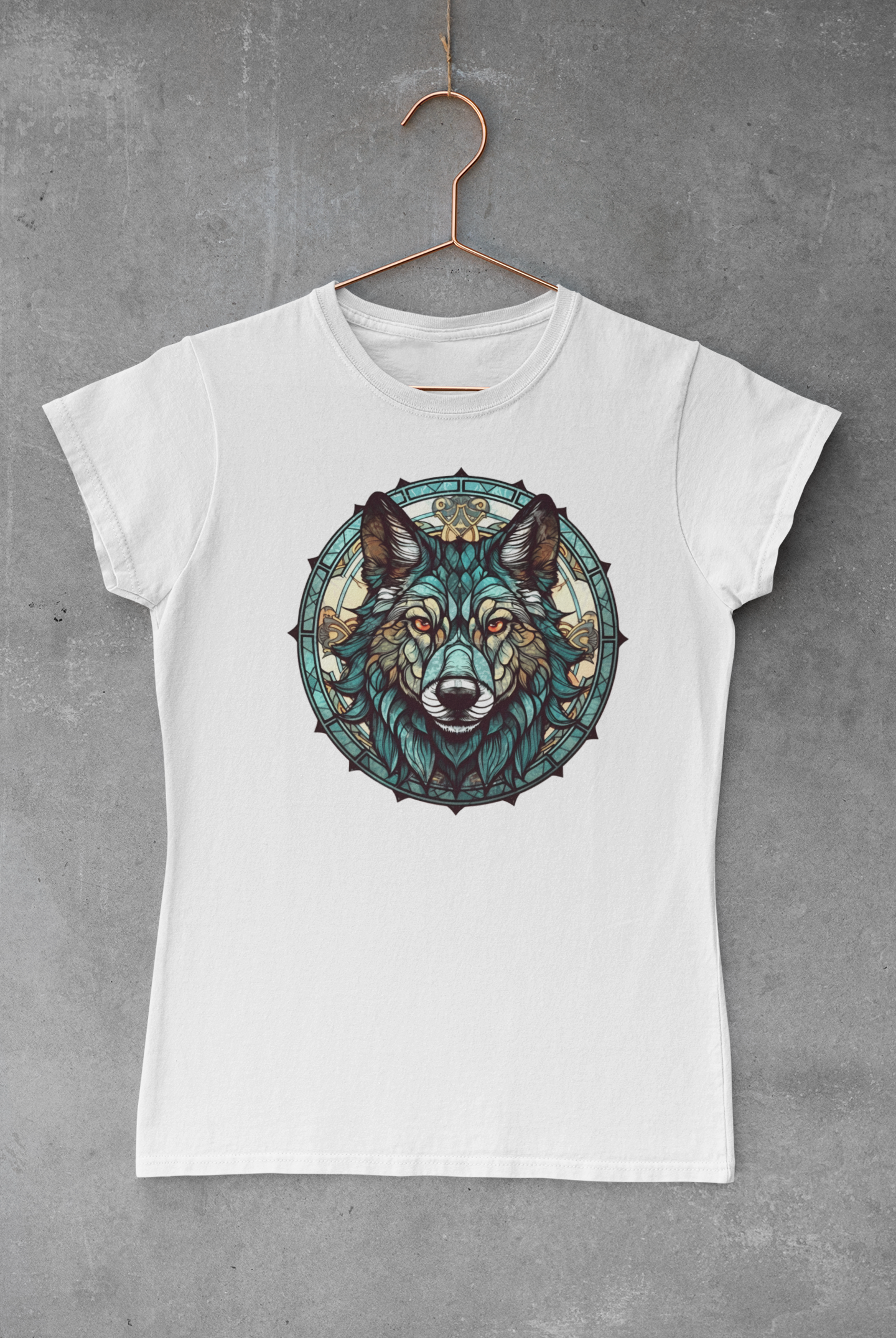 Wolf Stain Glass Transfer