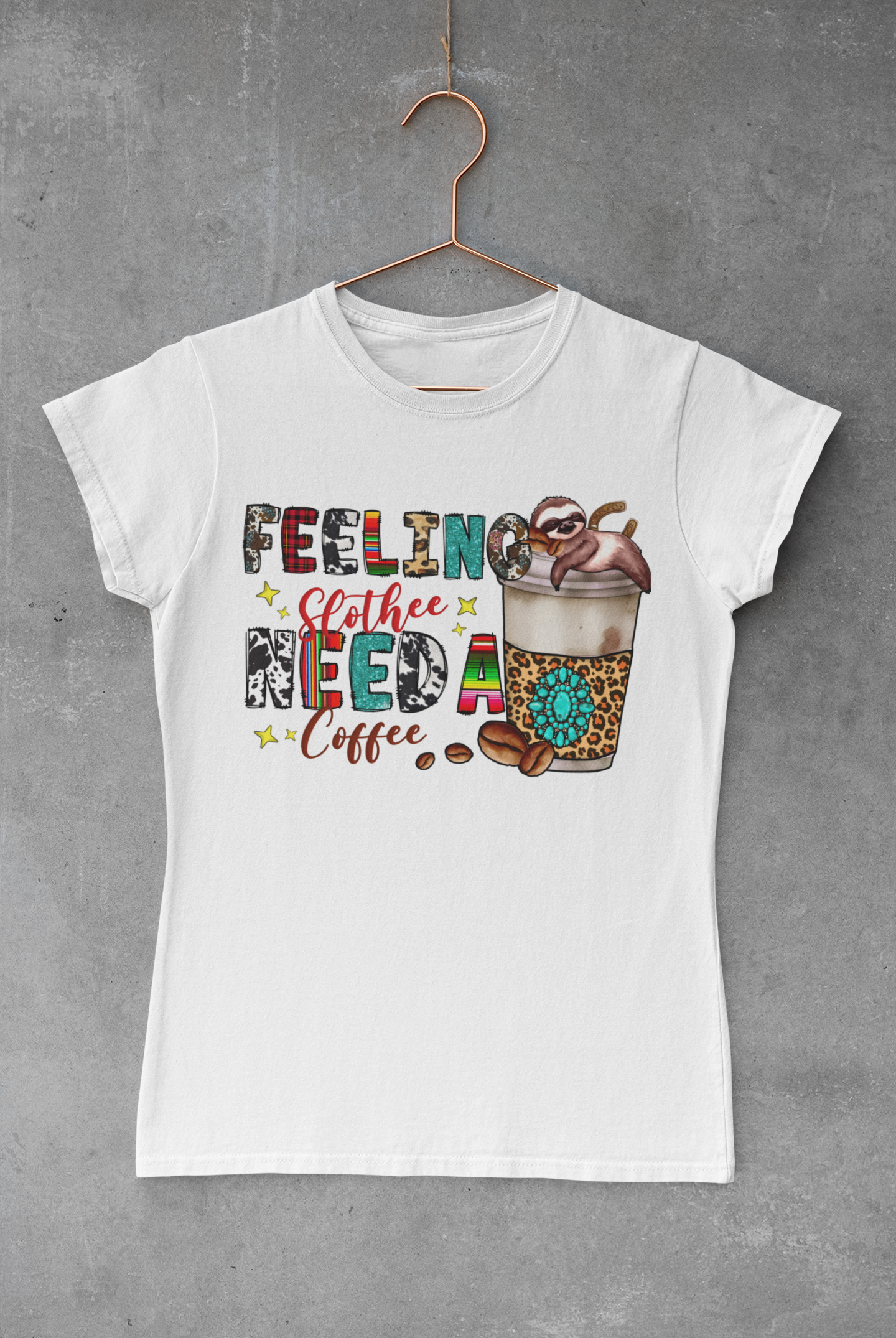 Feeling Slothee Need a Coffee Transfer