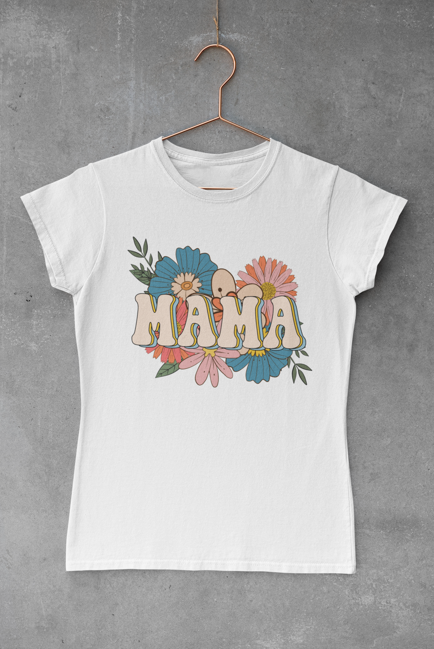 MAMA Retro Floral Transfer