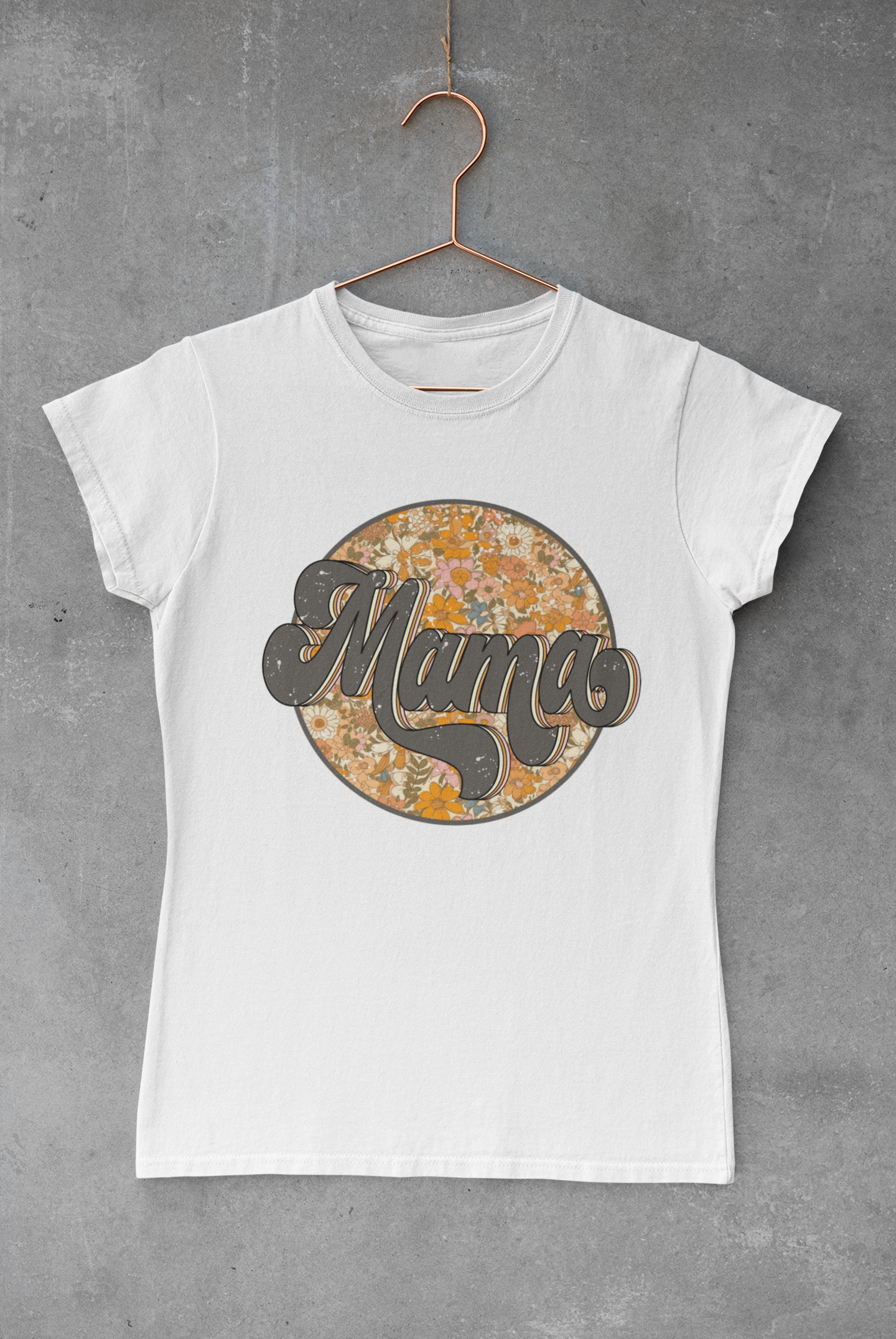 Retro Mama Flowers Transfer