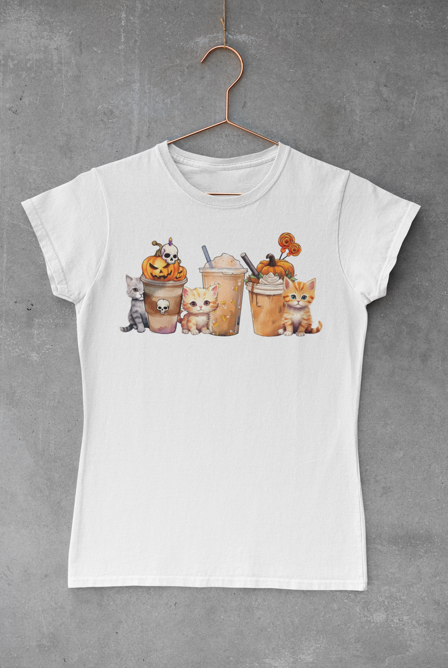 Cat Halloween Coffee Transfer