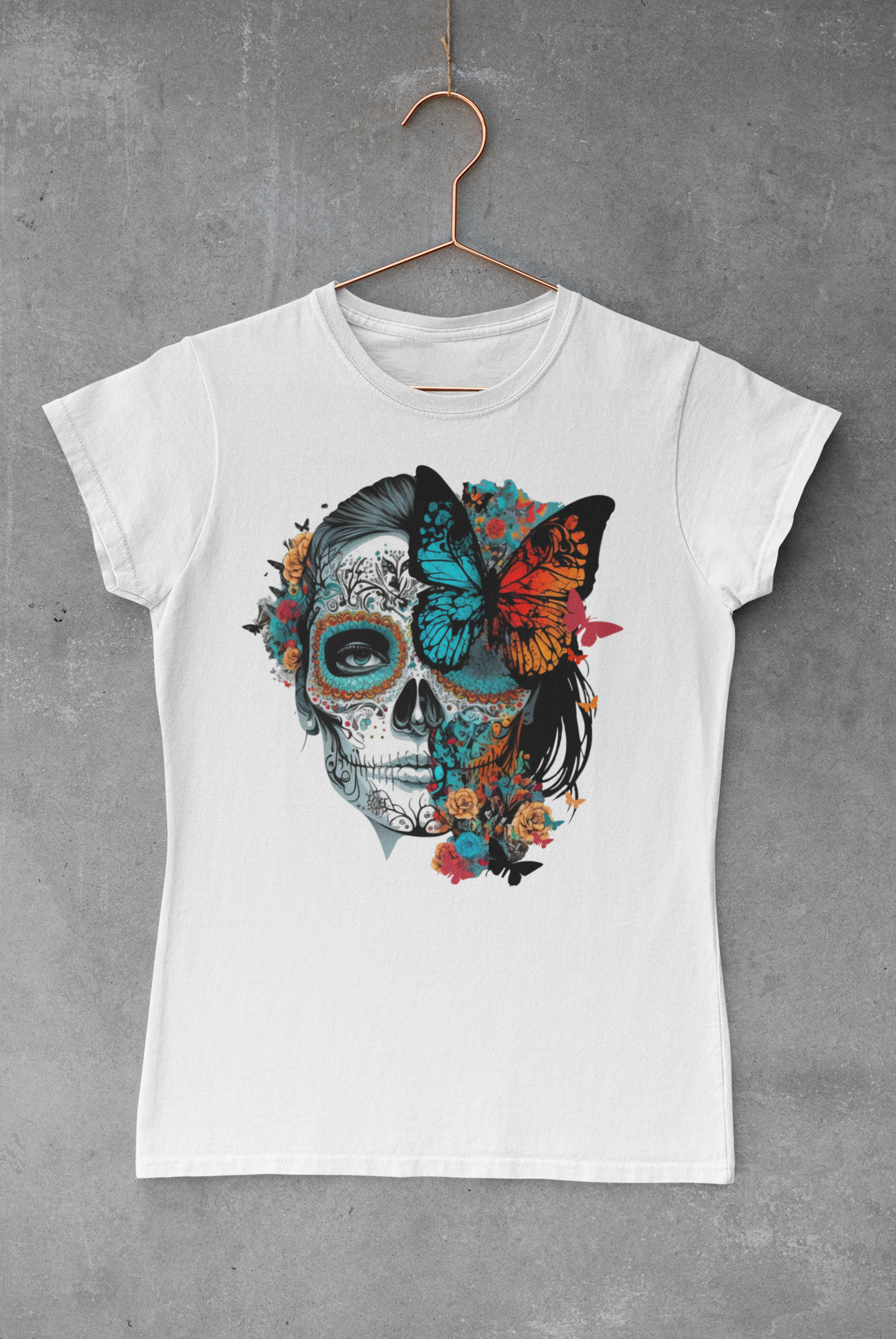 Sugar Skull Butterflies Transfer