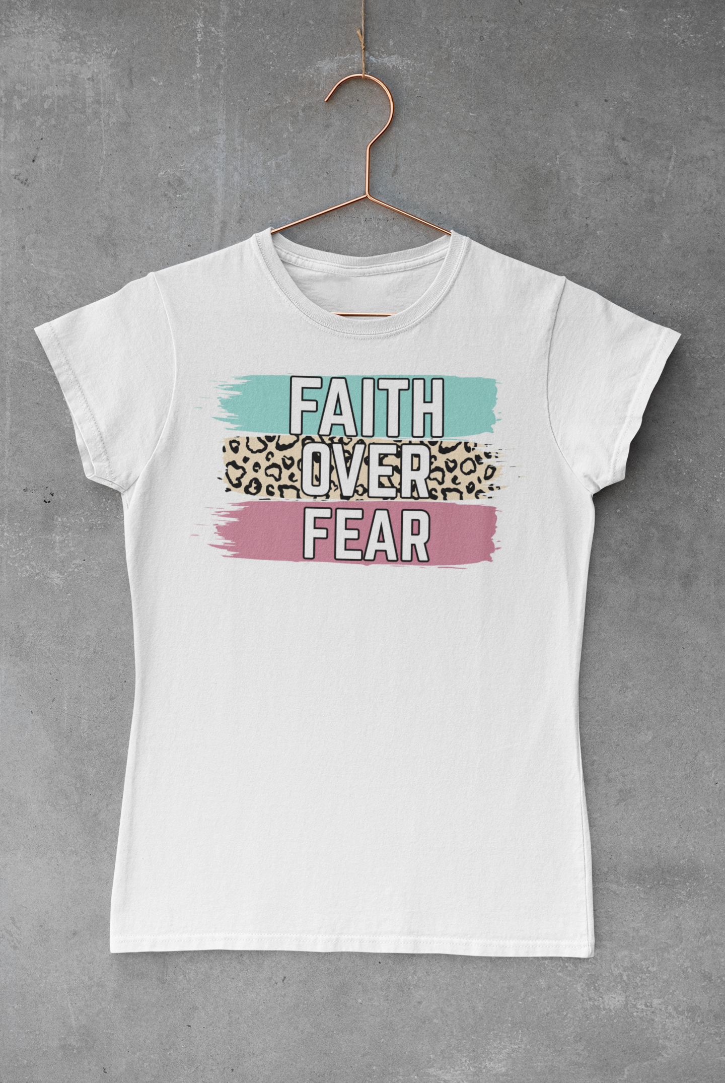 Faith Over Fear Stripes Transfer
