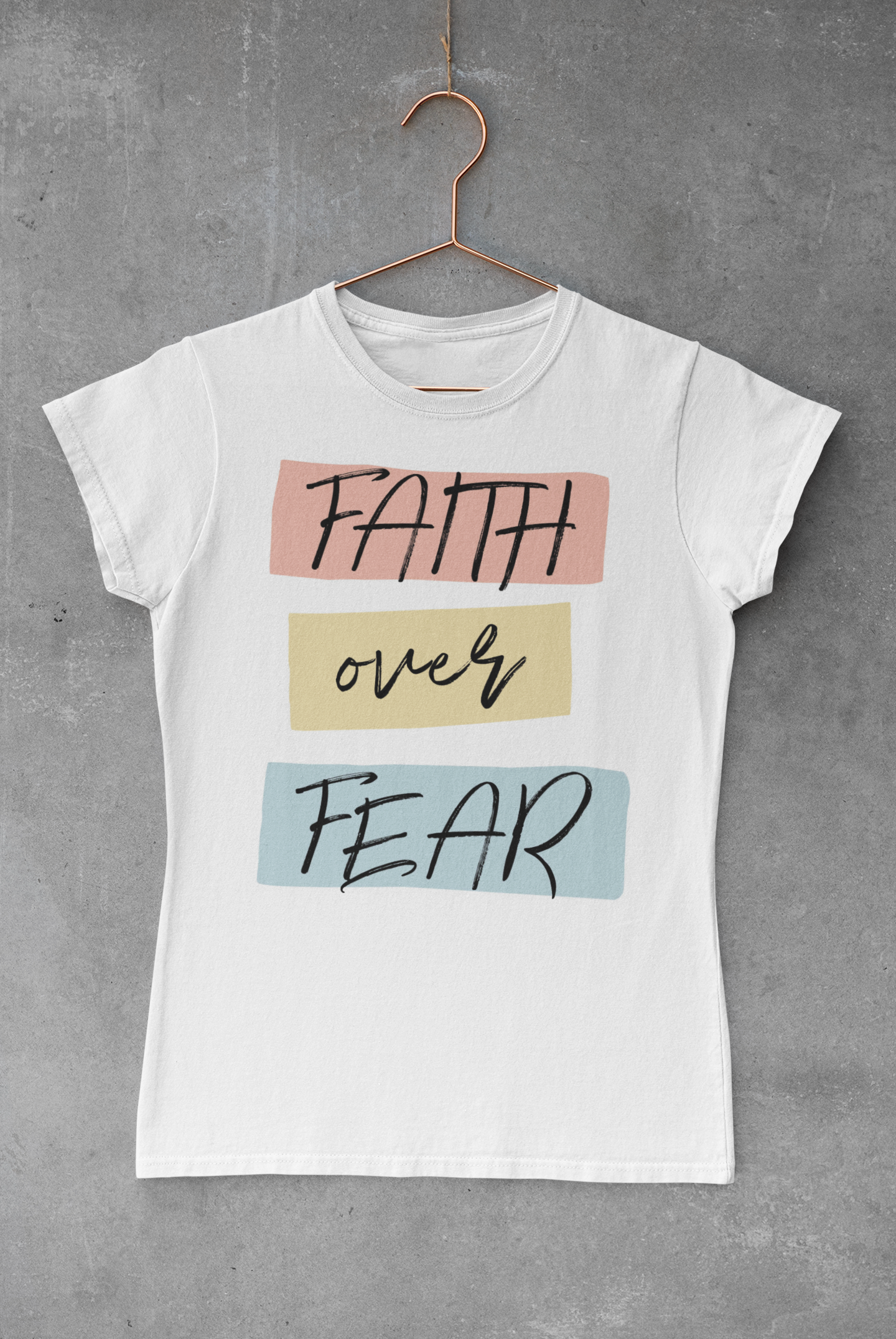 Faith Over Fear Pastel Transfer