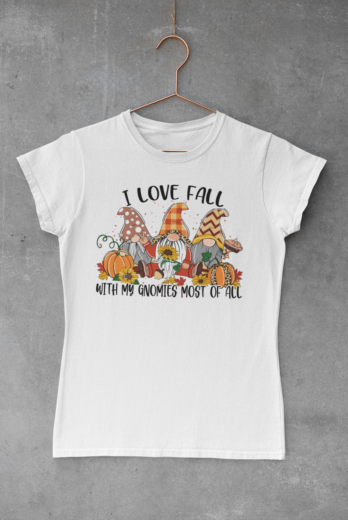 I Love Fall Gnomies Transfer