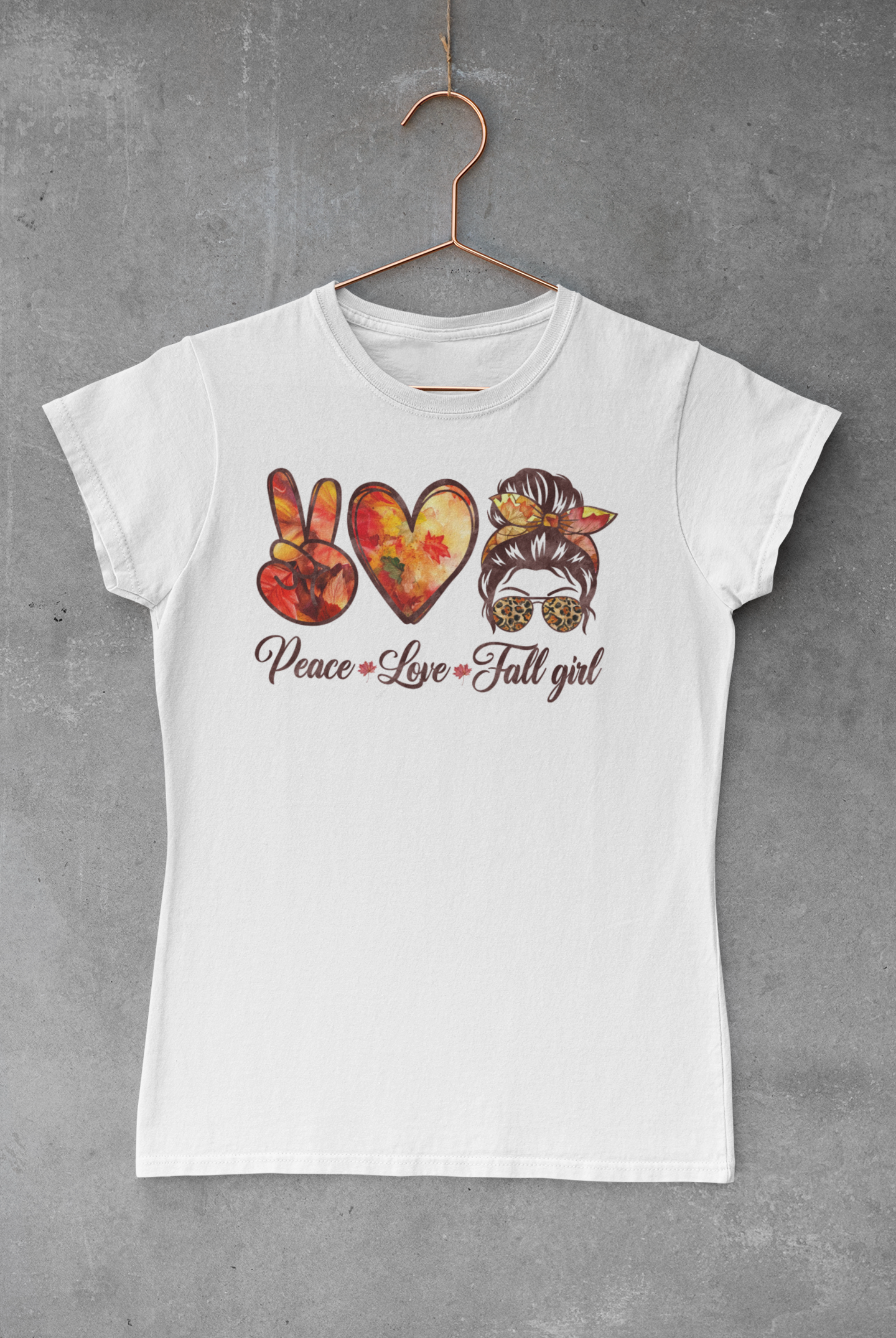 Peace Love Fall Girl Transfer
