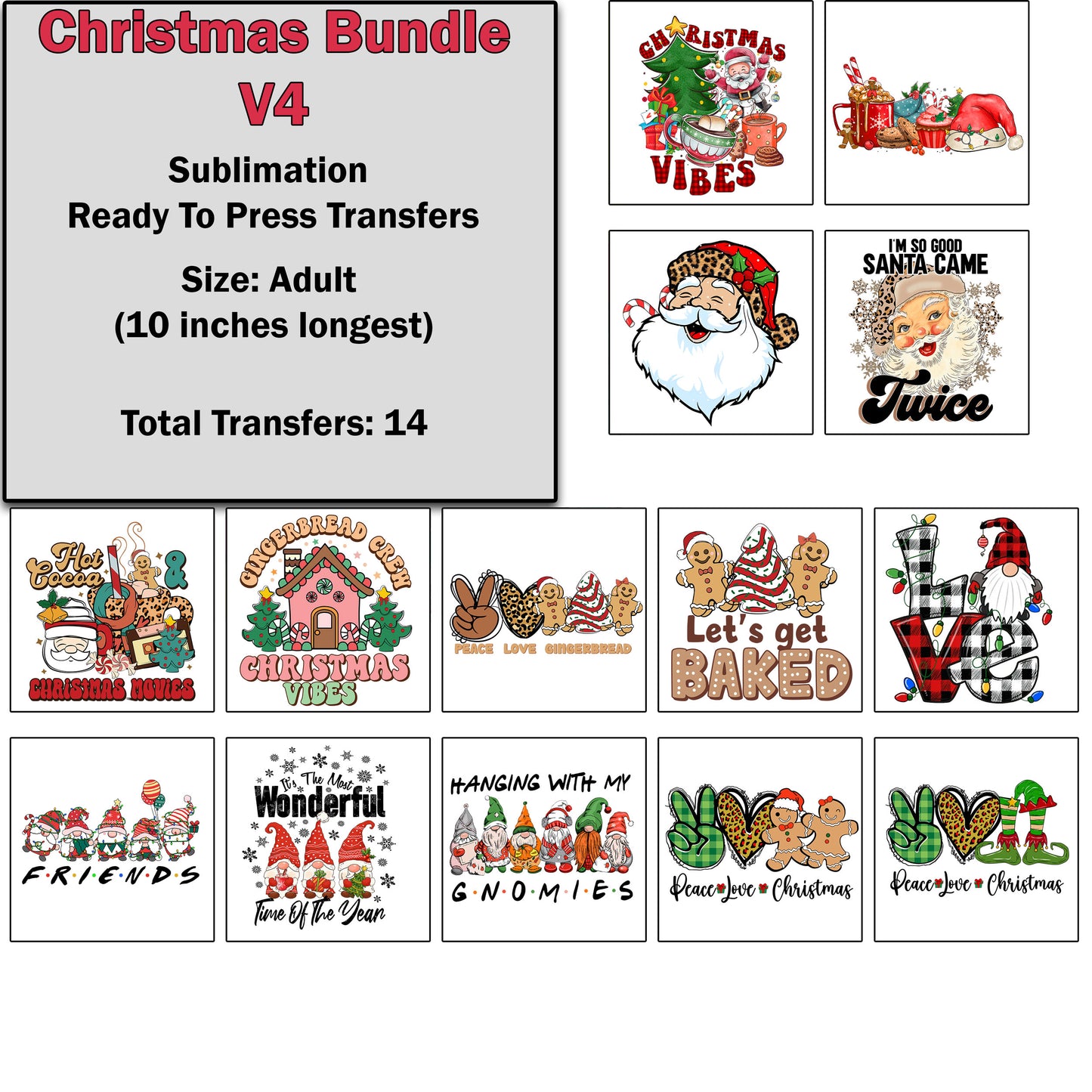 Christmas Transfer Bundle 4