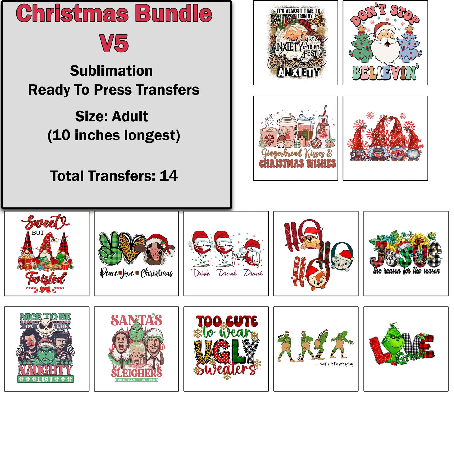 Christmas Transfer Bundle 5