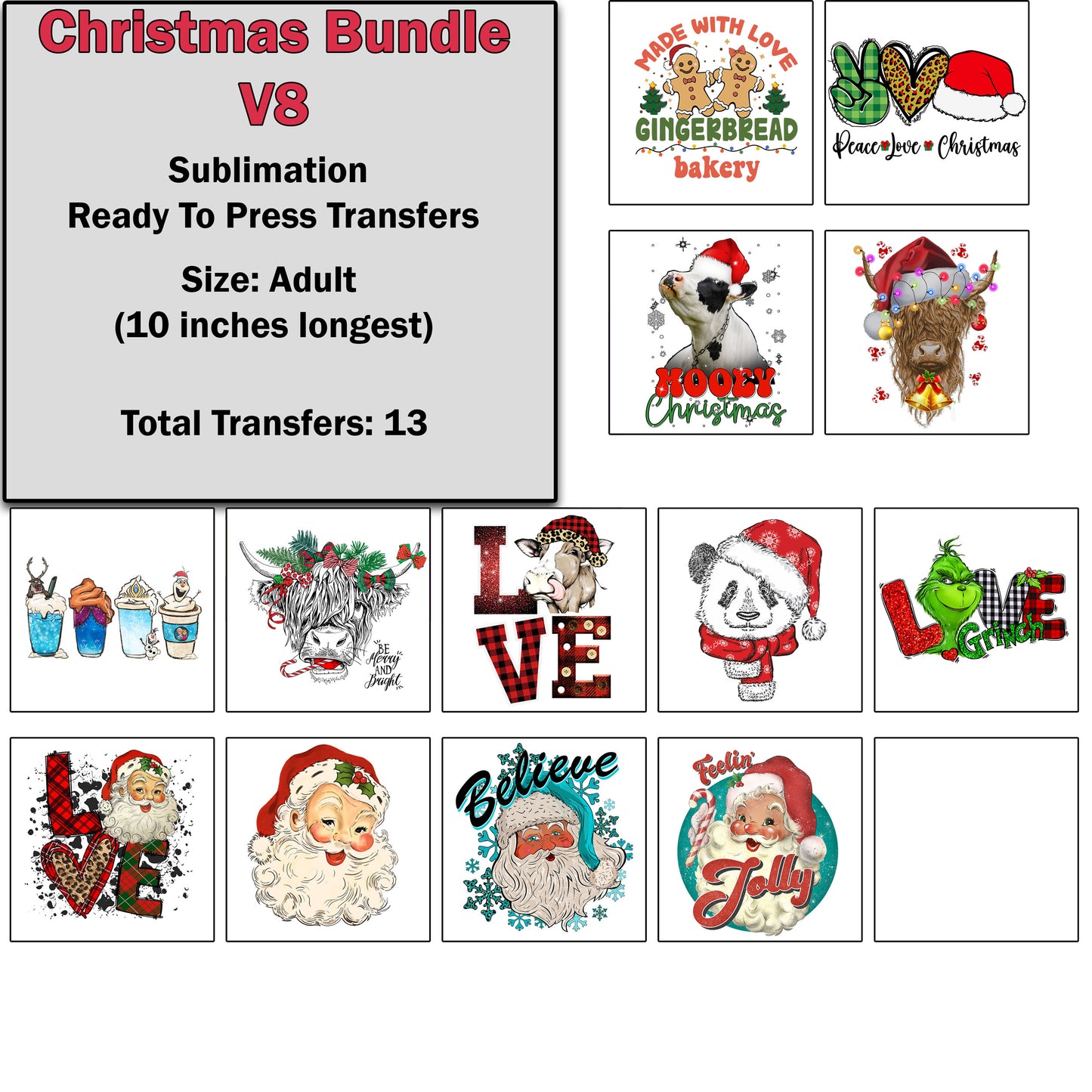 Christmas Transfer Bundle 8