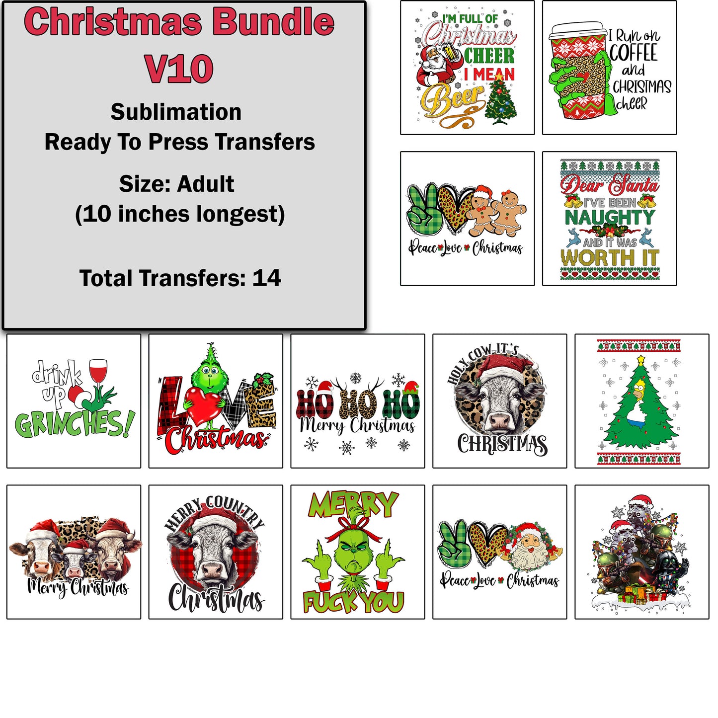 Christmas Transfer Bundle 10