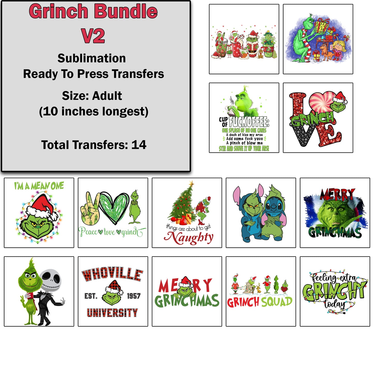 Grinch Transfer Bundle 2