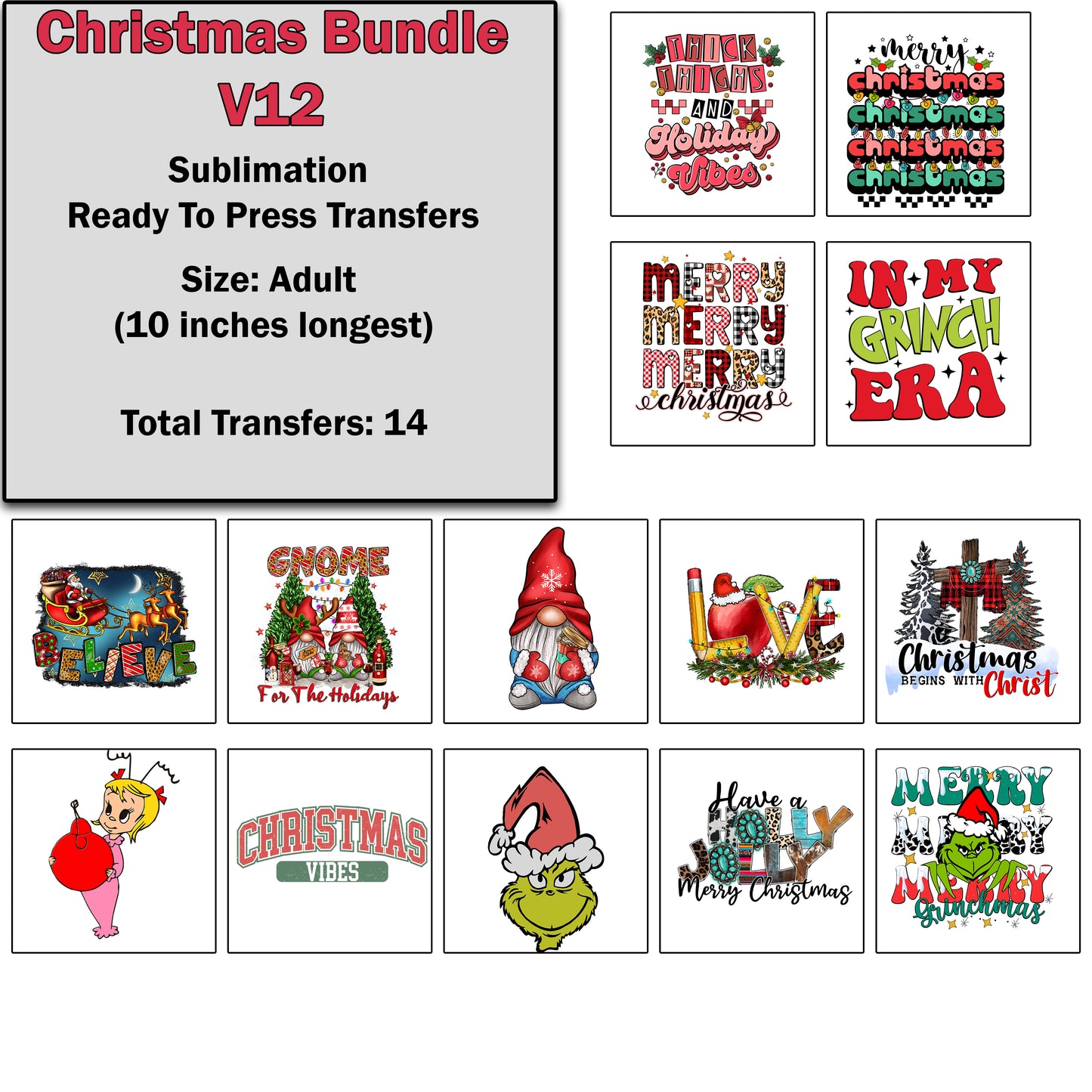 Christmas Transfer Bundle 12