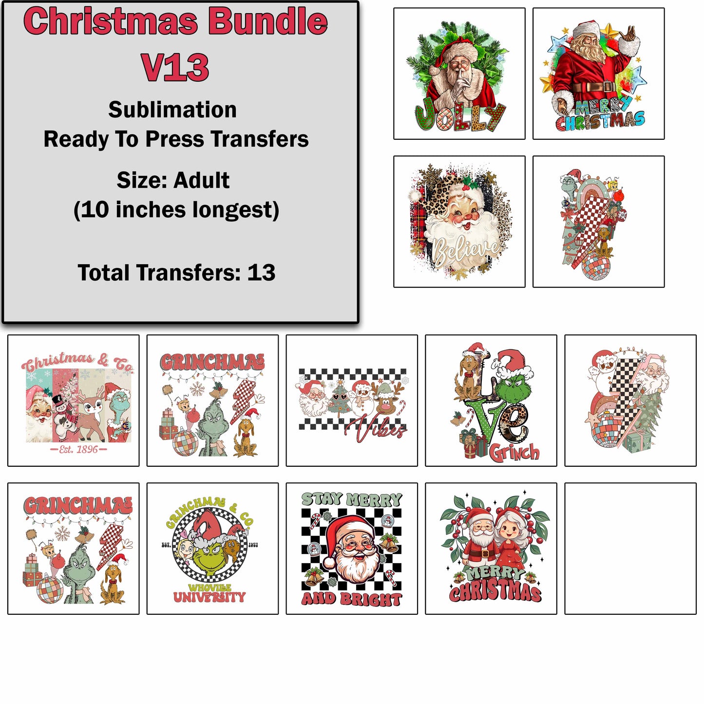 Christmas Transfer Bundle 13