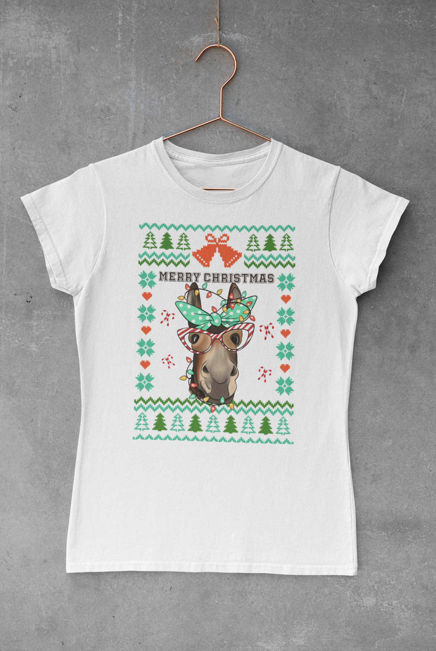 Donkey Merry Christmas Transfer