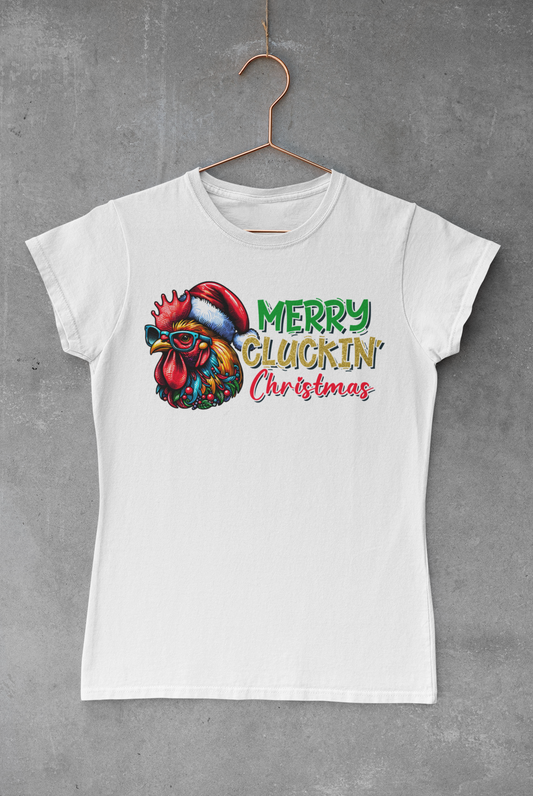 Merry Clucking Christmas Transfer