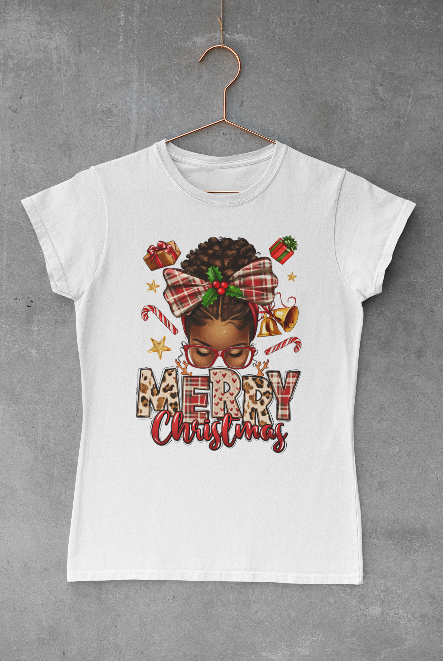 Cute Girl Merry Christmas Transfer