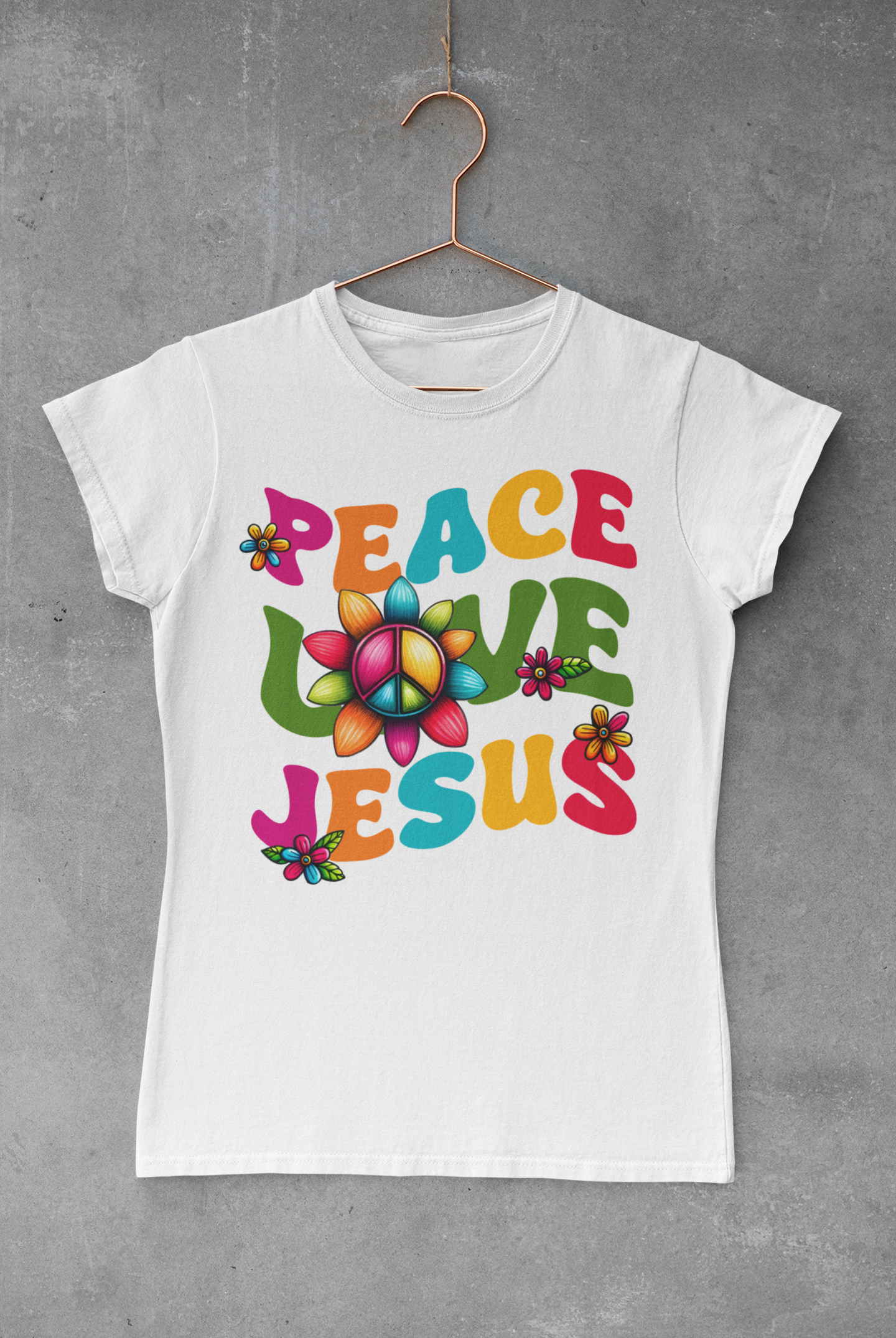 Floral Peace Love Jesus Transfer