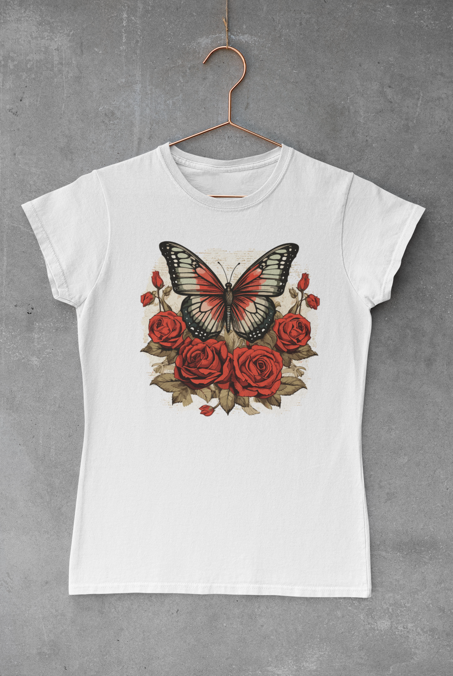 Rose Butterfly Transfer