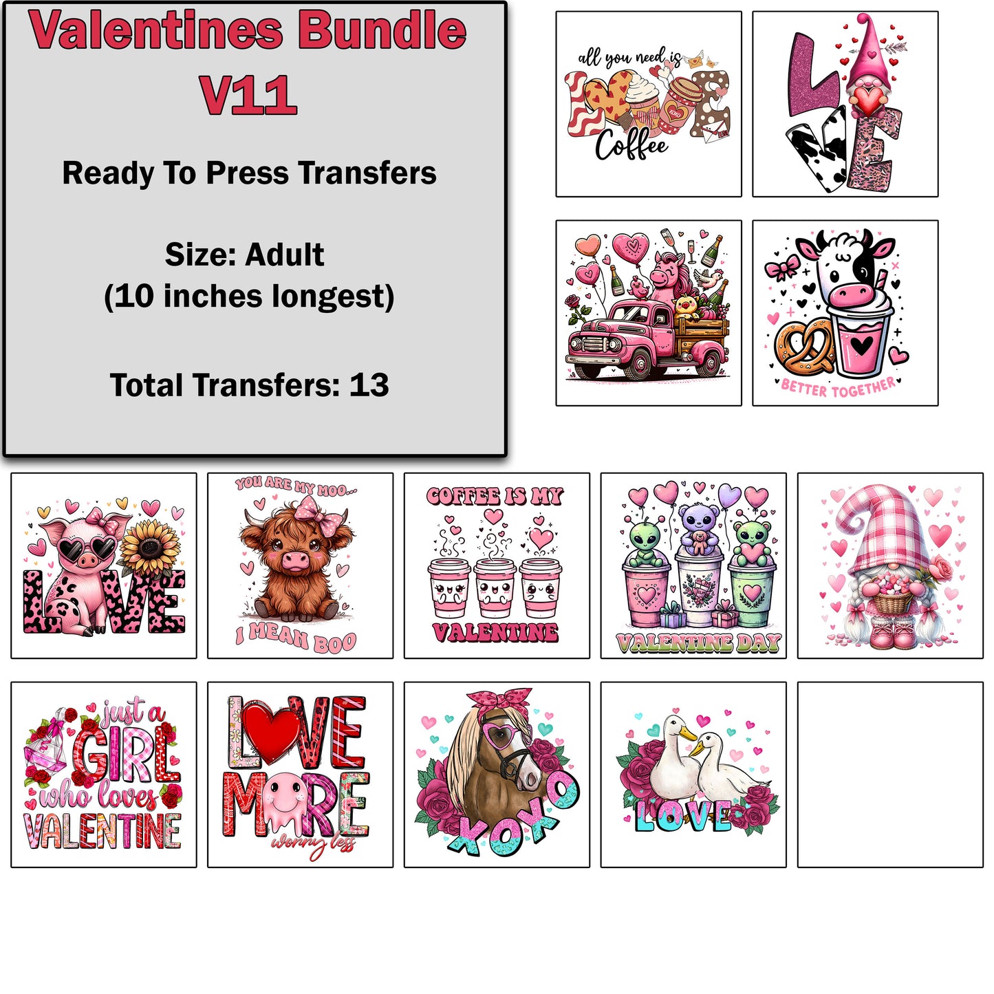 Valentine's Day Transfer Bundle 11