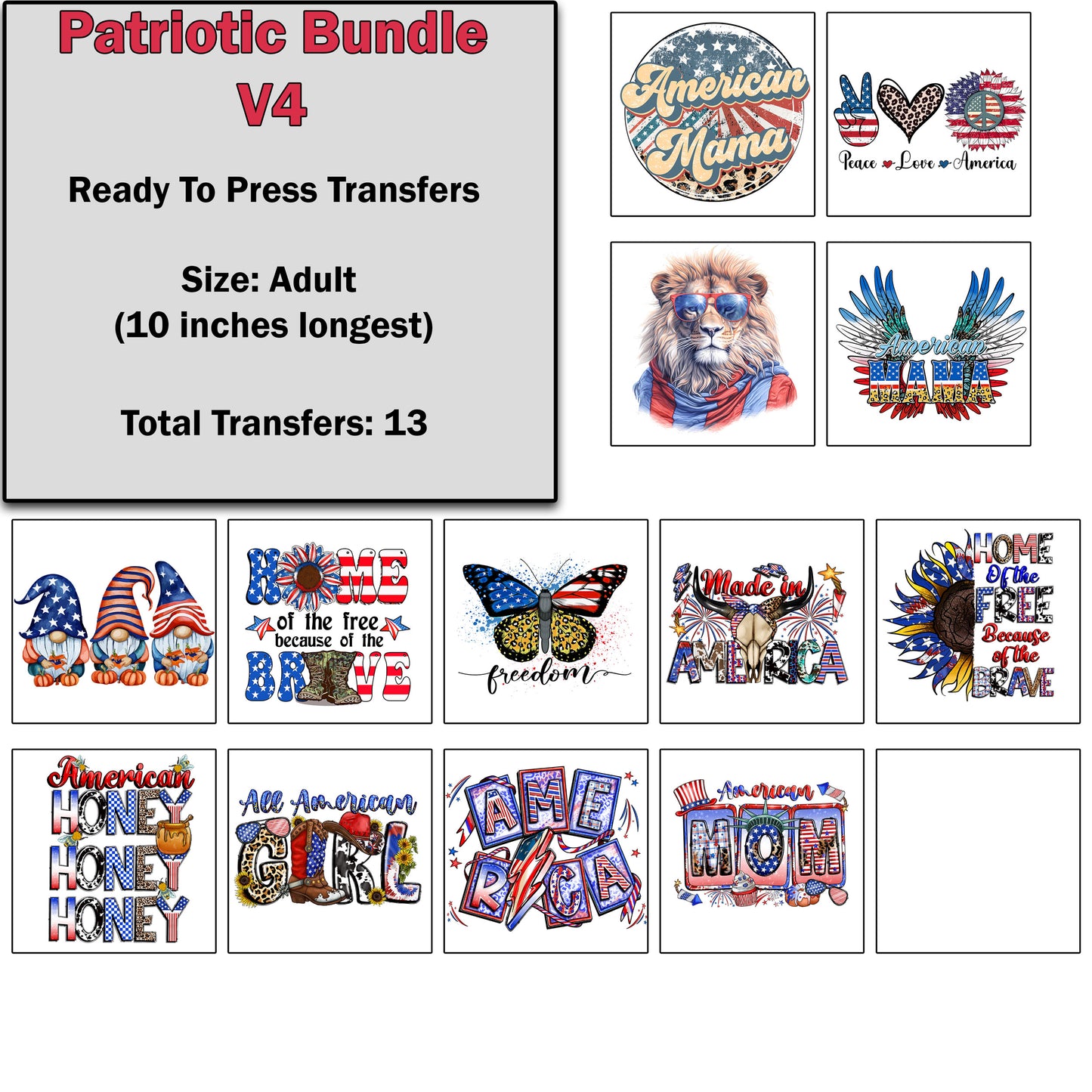 Patriotic Transfer Bundle 4