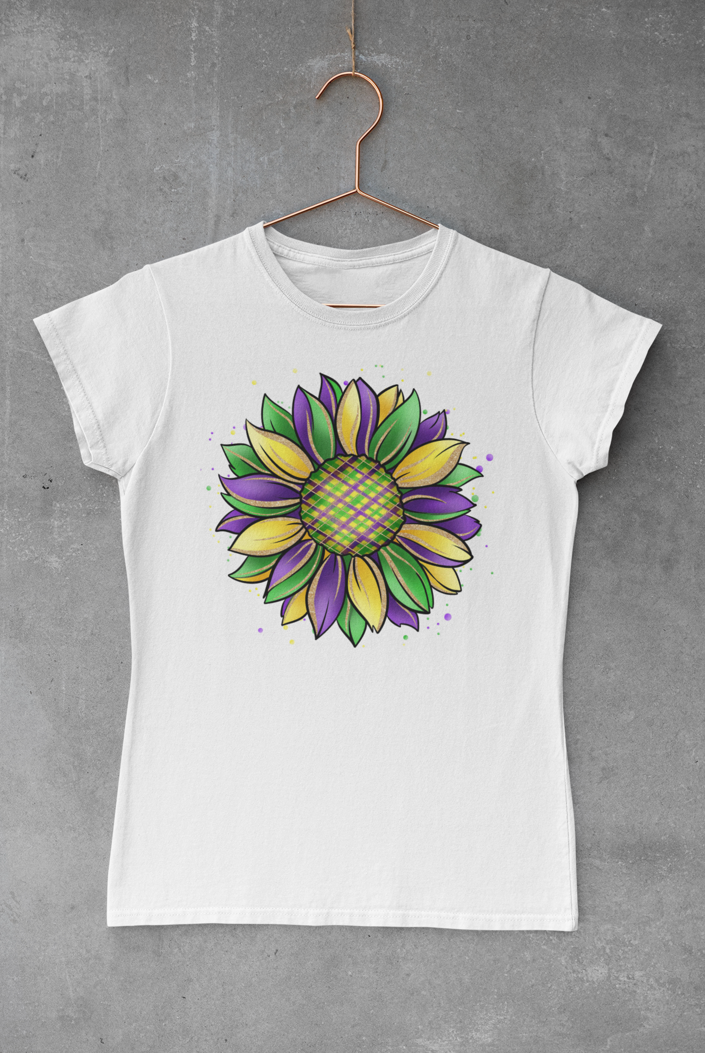 Mardi Gras Sunflower Transfer