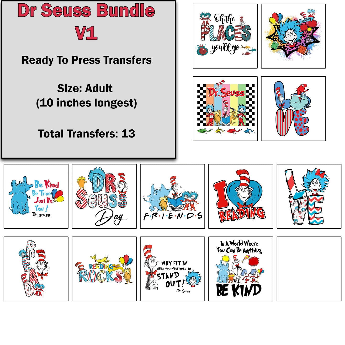 Dr. Seuss Transfer Bundle 1