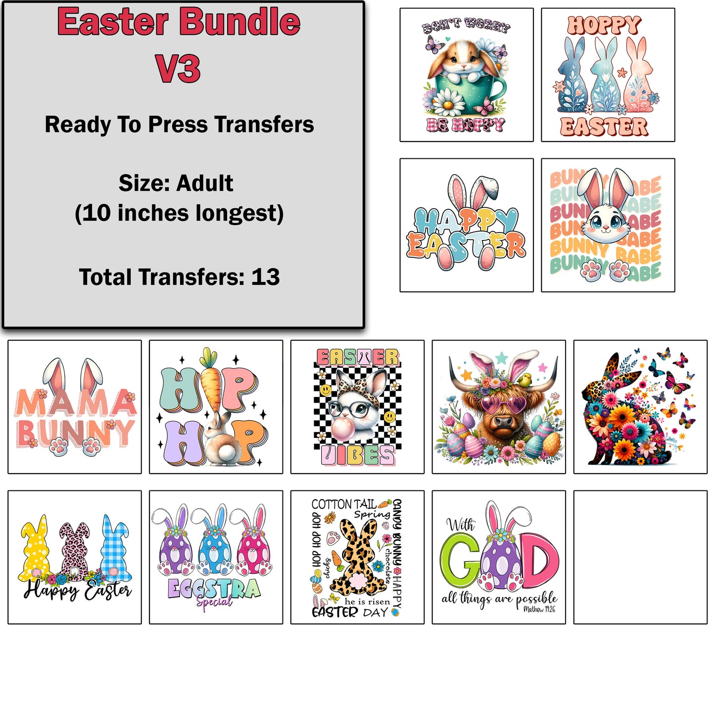 Easter Transfer Bundle 3
