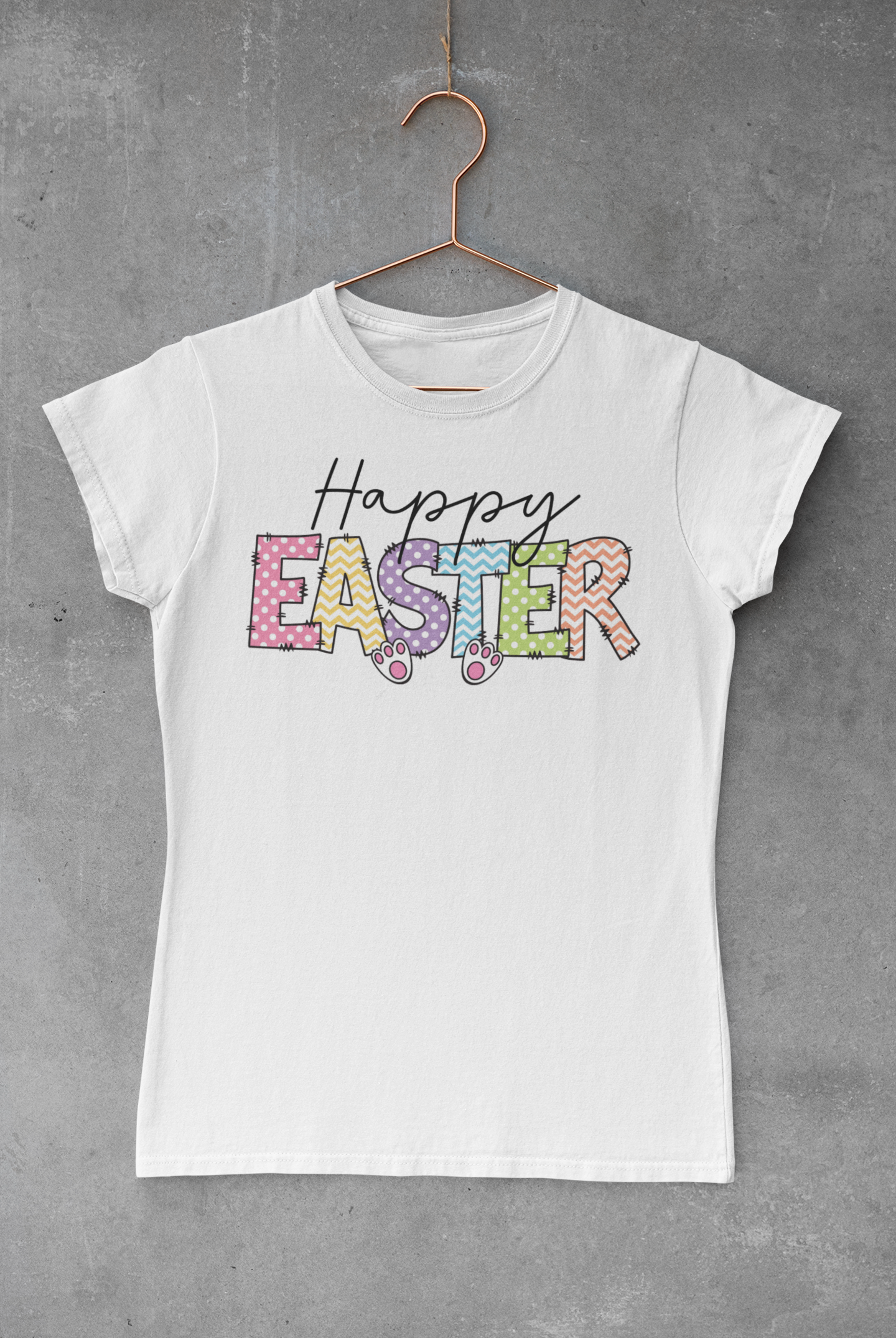 Happy Easter Polka Dots Transfer