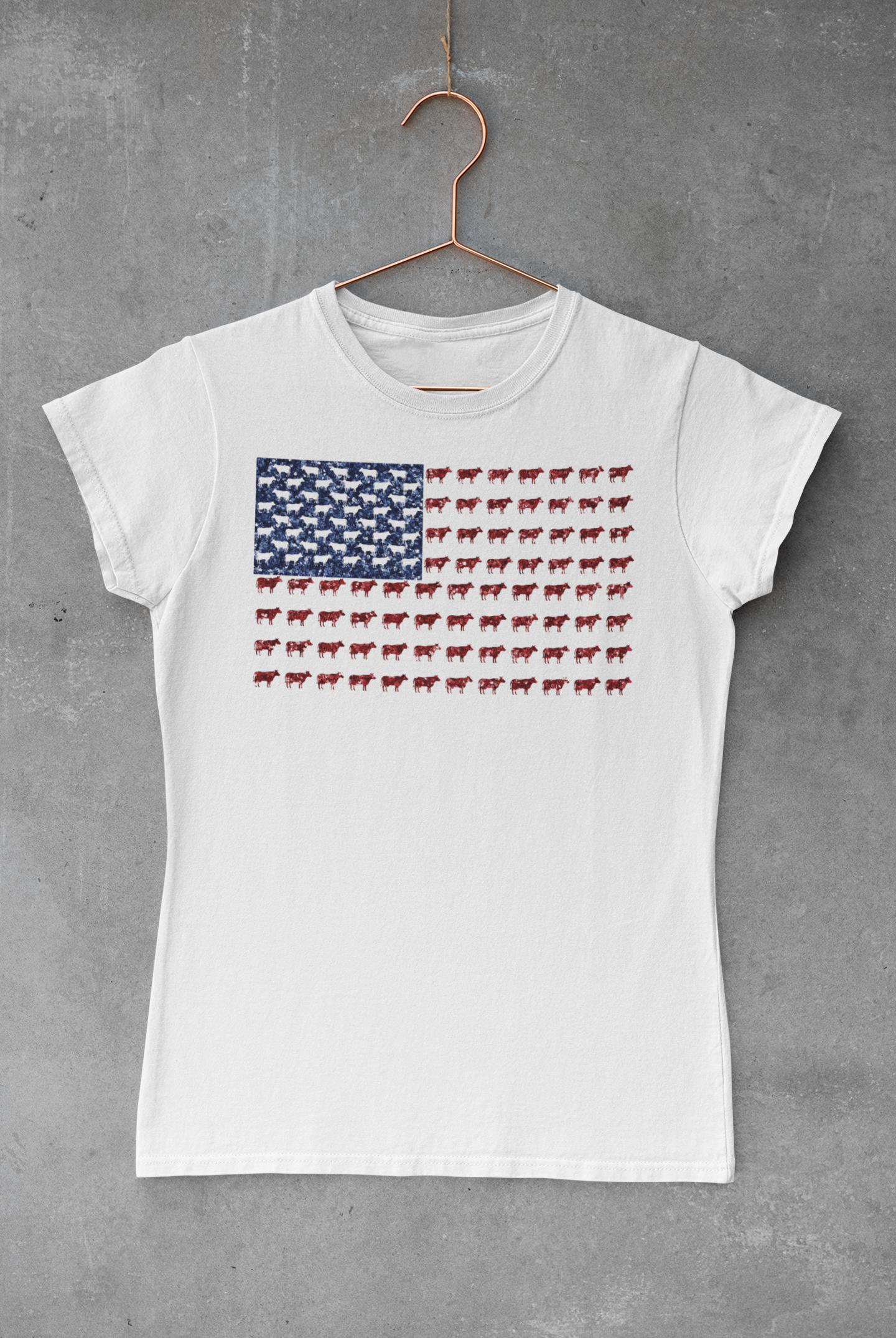 Cow USA Flags Transfer