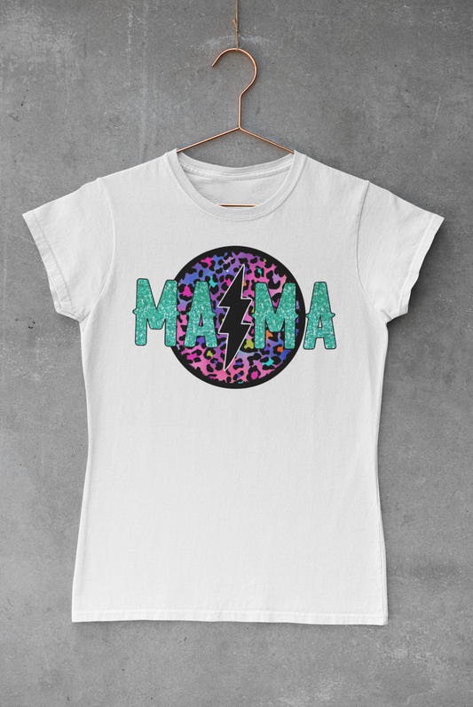 Retro Mama Leopard Print Transfer