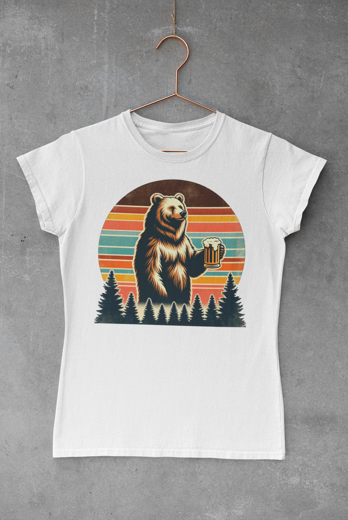 Bear Drinking Beer Transfer