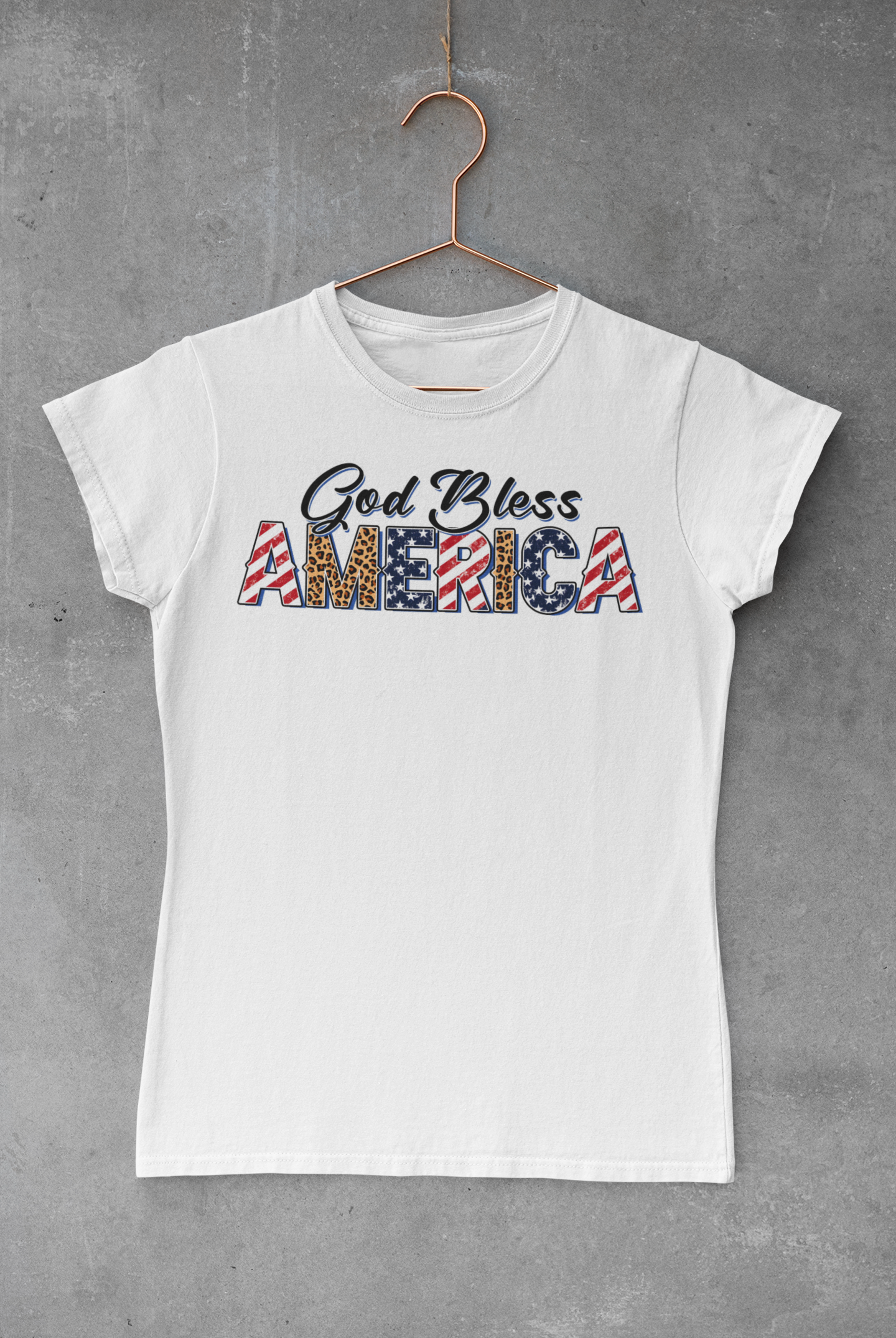 God Bless America Leopard Transfer