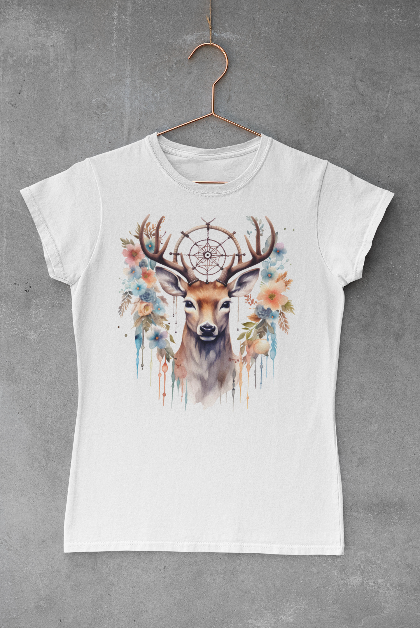 Watercolor Wild Deer Transfer