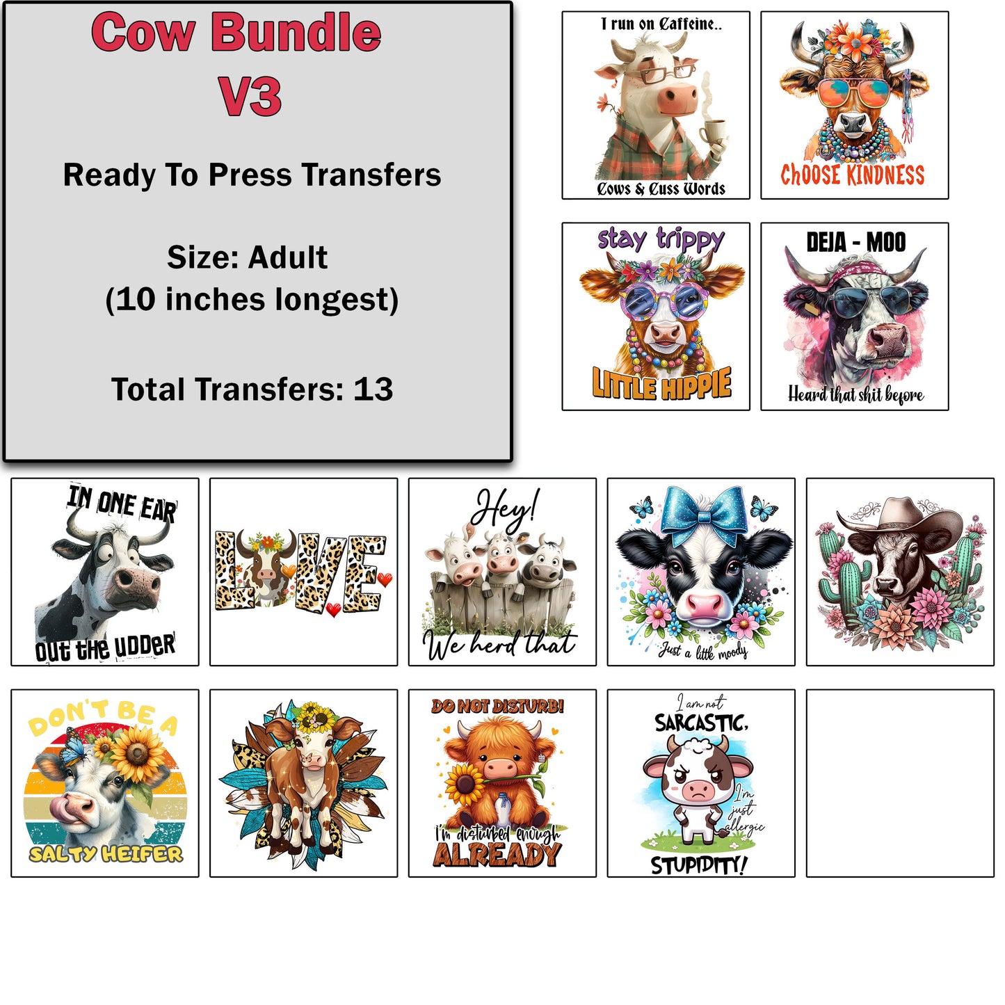 Cow Transfer Bundle 3