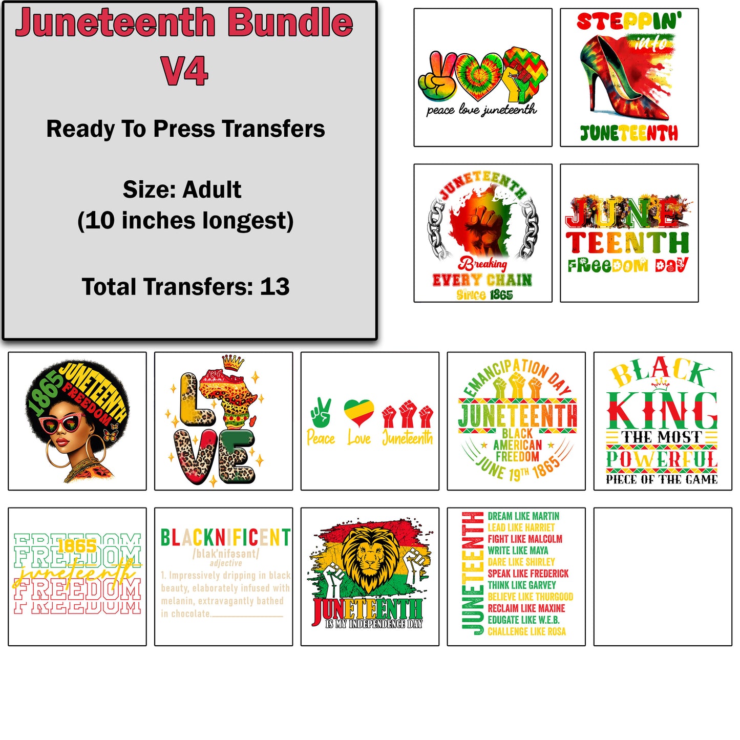 Juneteenth Transfer Bundle 4