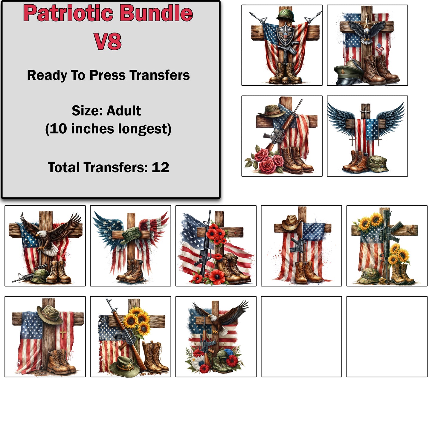 Patriotic Transfer Bundle 8