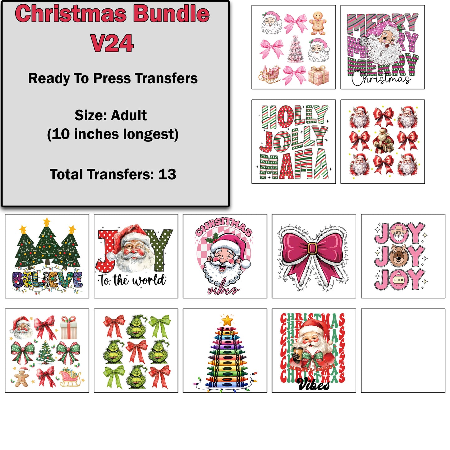 Christmas Transfer Bundle 24