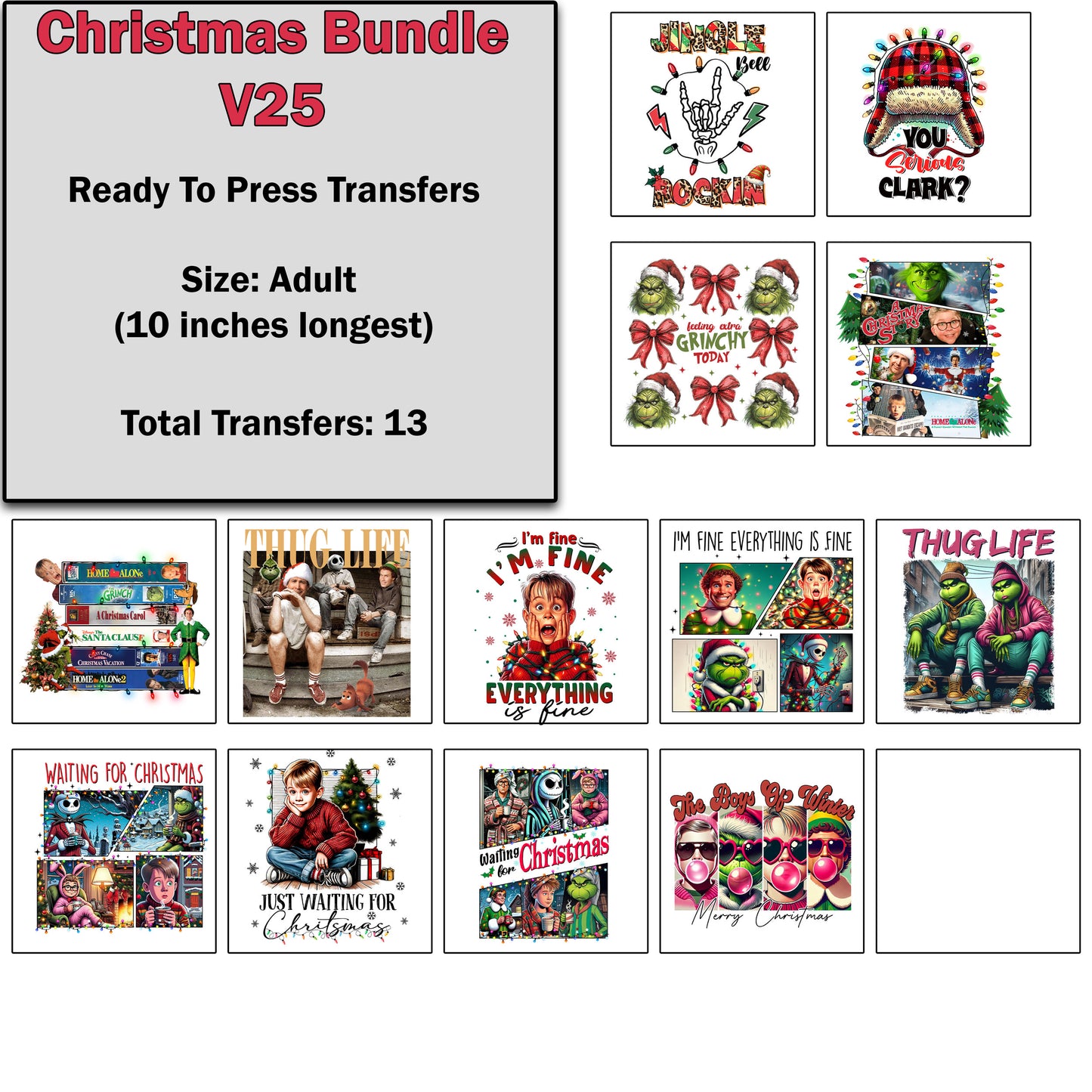 Christmas Transfer Bundle 25