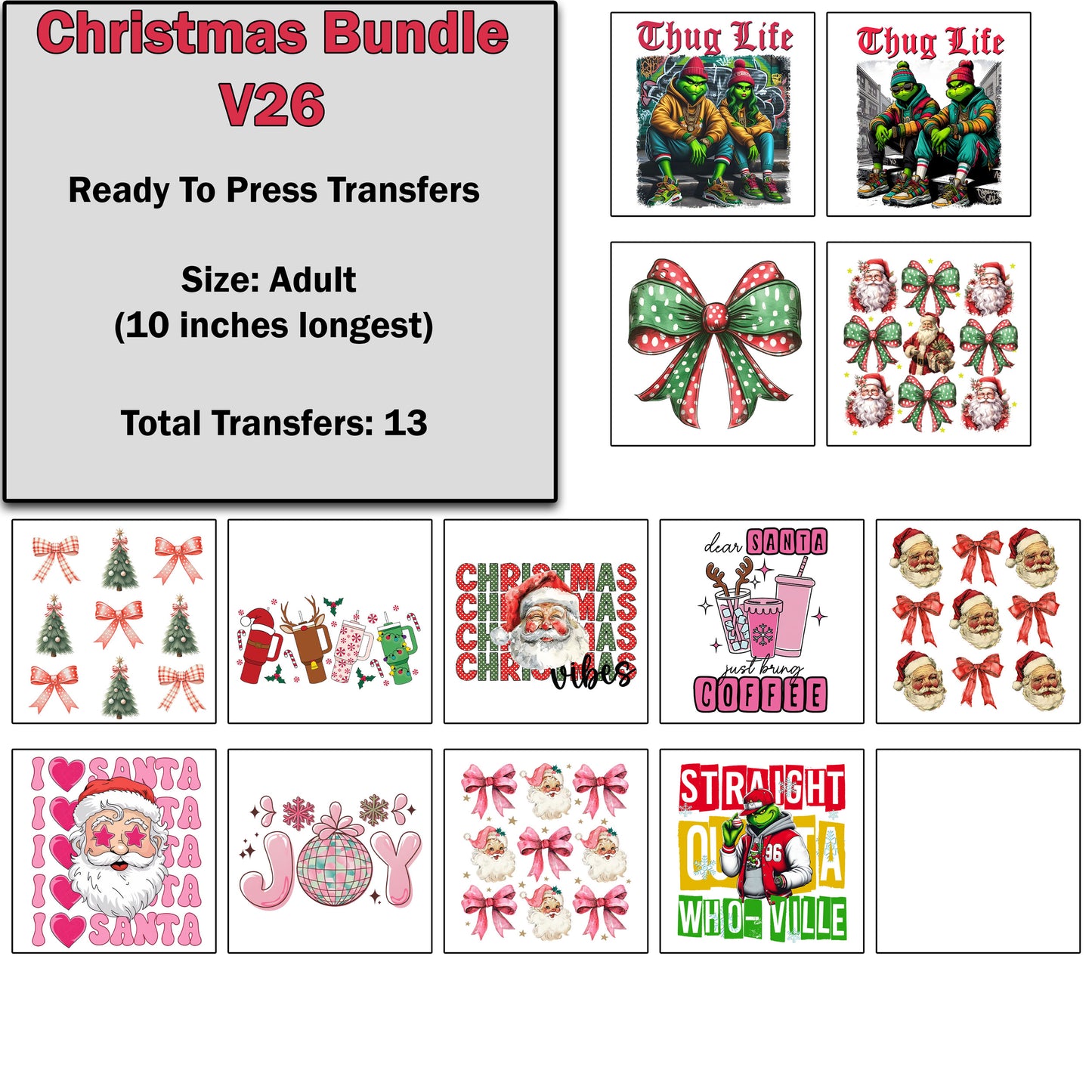 Christmas Transfer Bundle 26