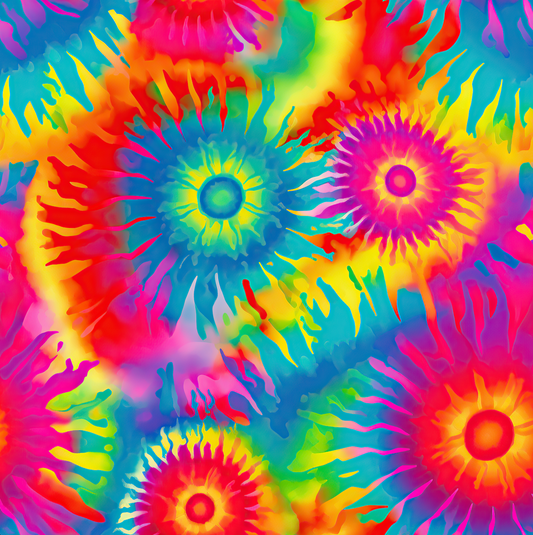 Trippy Tie-Dye 12x12 Patterned Vinyl Sheet