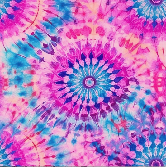 Pink, Purple & Blue Tie-Dye 12x12 Patterned Vinyl Sheet