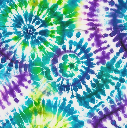 Spiral Tie-dye White Background 12x12 Patterned Vinyl Sheet