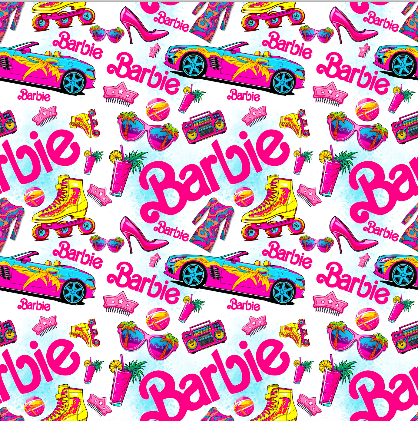 Malibu Barbie 12x12 Patterned Vinyl Sheet