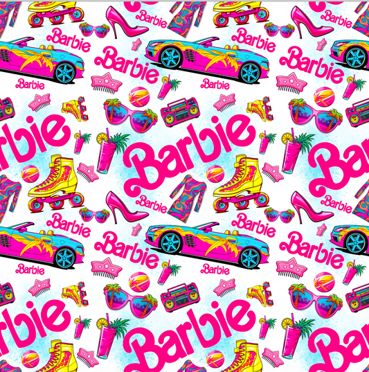 Malibu Barbie 12x12 Patterned Vinyl Sheet